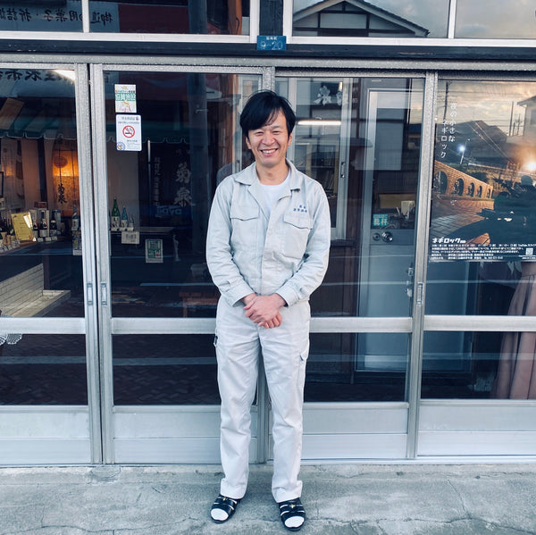 埼玉・深谷の滝澤酒造、6代目蔵元・滝澤英之さん。透明なスパークリング日本酒「菊泉ひとすじ」を開発し、2019年に製法特許を取得。