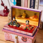 季の箱「加賀手まり」／お飾り「洛西雛」18.5×10×高さ11cm