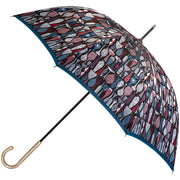 長傘（レッド）：親骨の長さ 60㎝　直径 98㎝　全長 88㎝<br>北欧の著名デザイナーのテキスタイルデザイン「POTTERY」