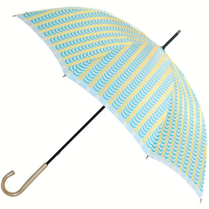 長傘（グリーン）：親骨の長さ 60㎝　直径 98㎝　全長 88㎝<br>北欧の著名デザイナーのテキスタイルデザイン「DRAPES」