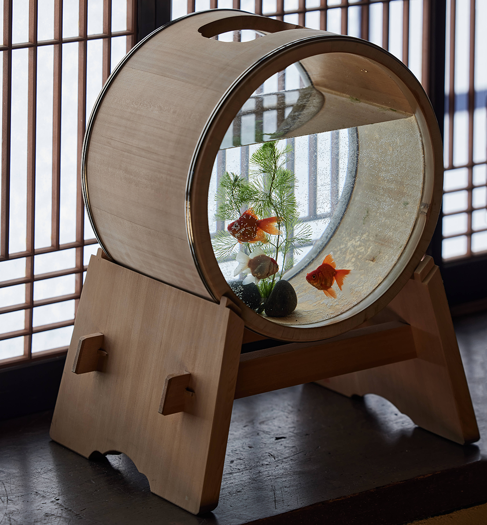 桶栄 金魚鉢 結桶 錦絵