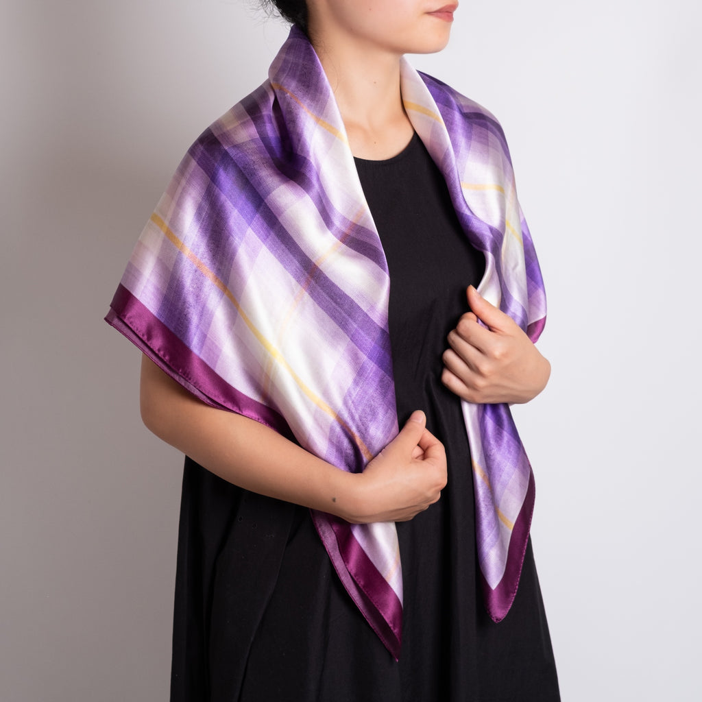 あき　シルク300本　ふくむらさき200本　5/16.17 atelier shimura（アトリエシムラ） ふくみシルクスカーフ 志村ふくみ