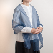 藍<br>絹100%<br>約50×180cm