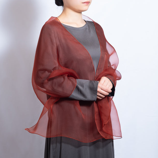 茜<br>絹100%<br>約50×180cm