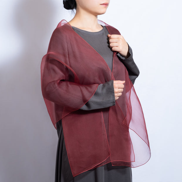 蘇芳<br>絹100%<br>約50×180cm