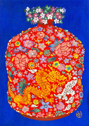 「かたばみ」<br>
SM（227×15mm額装）<br>
制作年：2024年<br>
雲肌麻紙に岩絵具