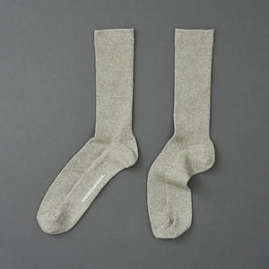 SET１<br>double cylinder socks / SMOOTHIE（light grey）