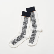 SET１<br>pattern socks / LETTER（off white）