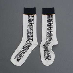 SET１<br>pattern socks / LETTER（off white）