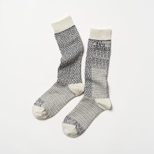SET５<br>crew socks / COLD GRASS（navy）