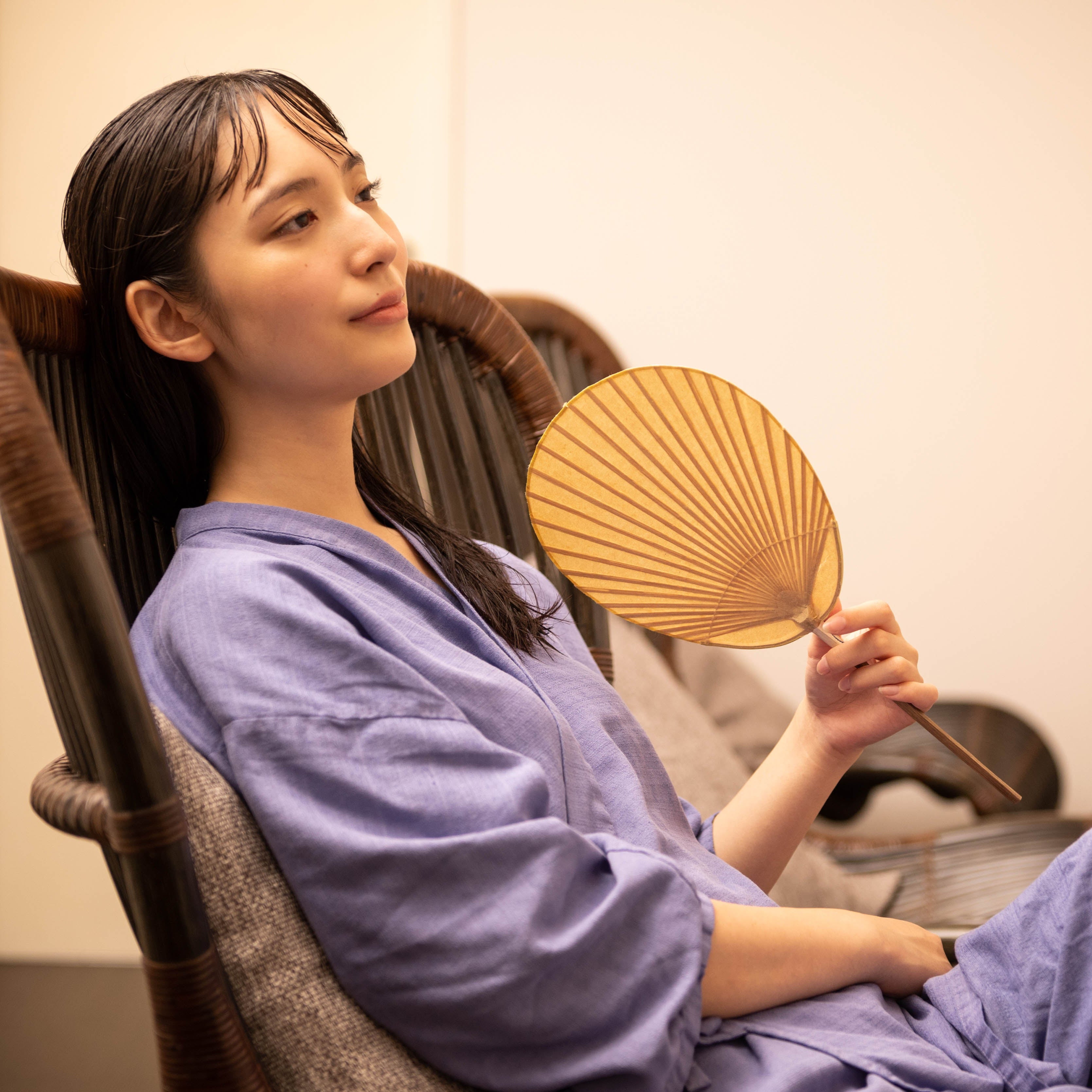 入浴後は休憩室でリラックス