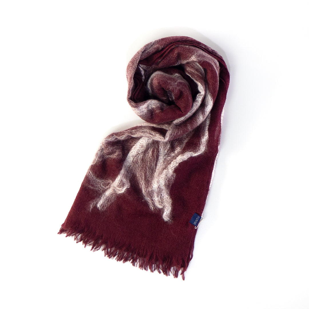 muto 流れるようなシルクの艶めきが美しい「Needle punch Stole」 – By