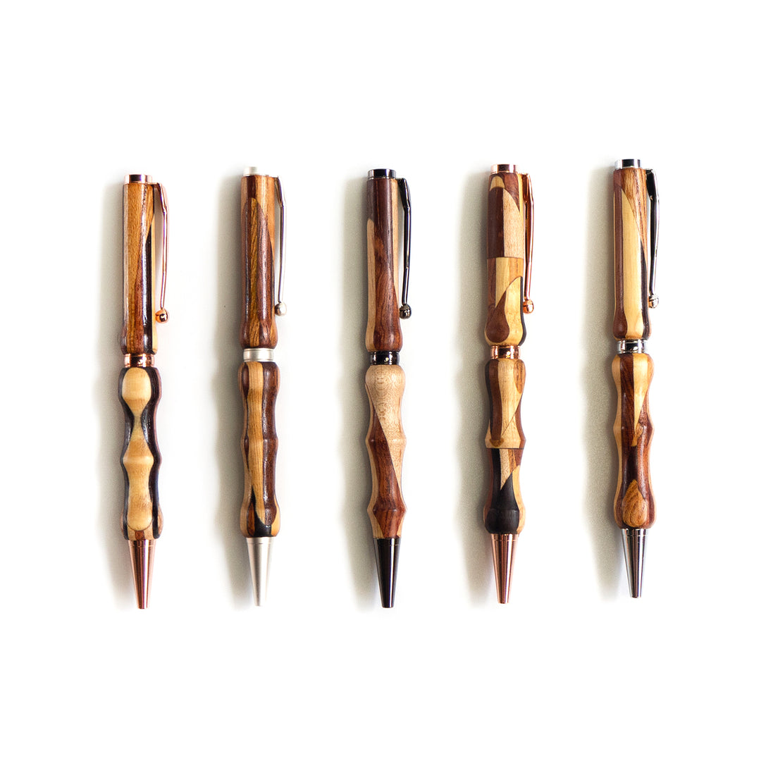 剛腕 寄木デザインが秀逸な「木製ボールペン」 – By Emotion
