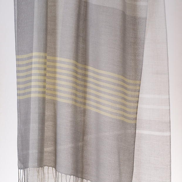 玄鳥<br>約59×200cm<br>絹65%・オーガニックコットン35%