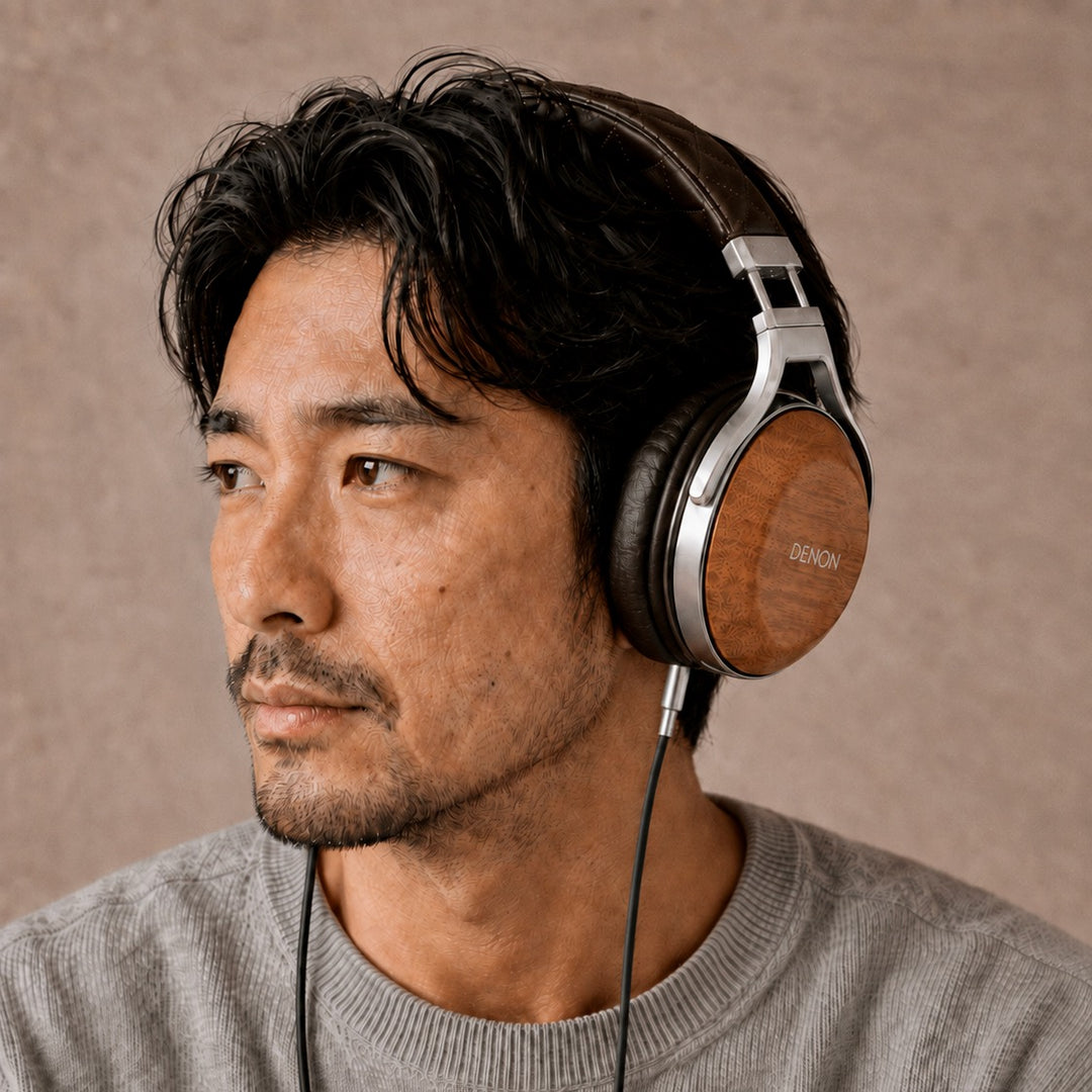 Denon Prestige Over Ear Headphone AHD9200EM 深い没入感 孟宗竹使用