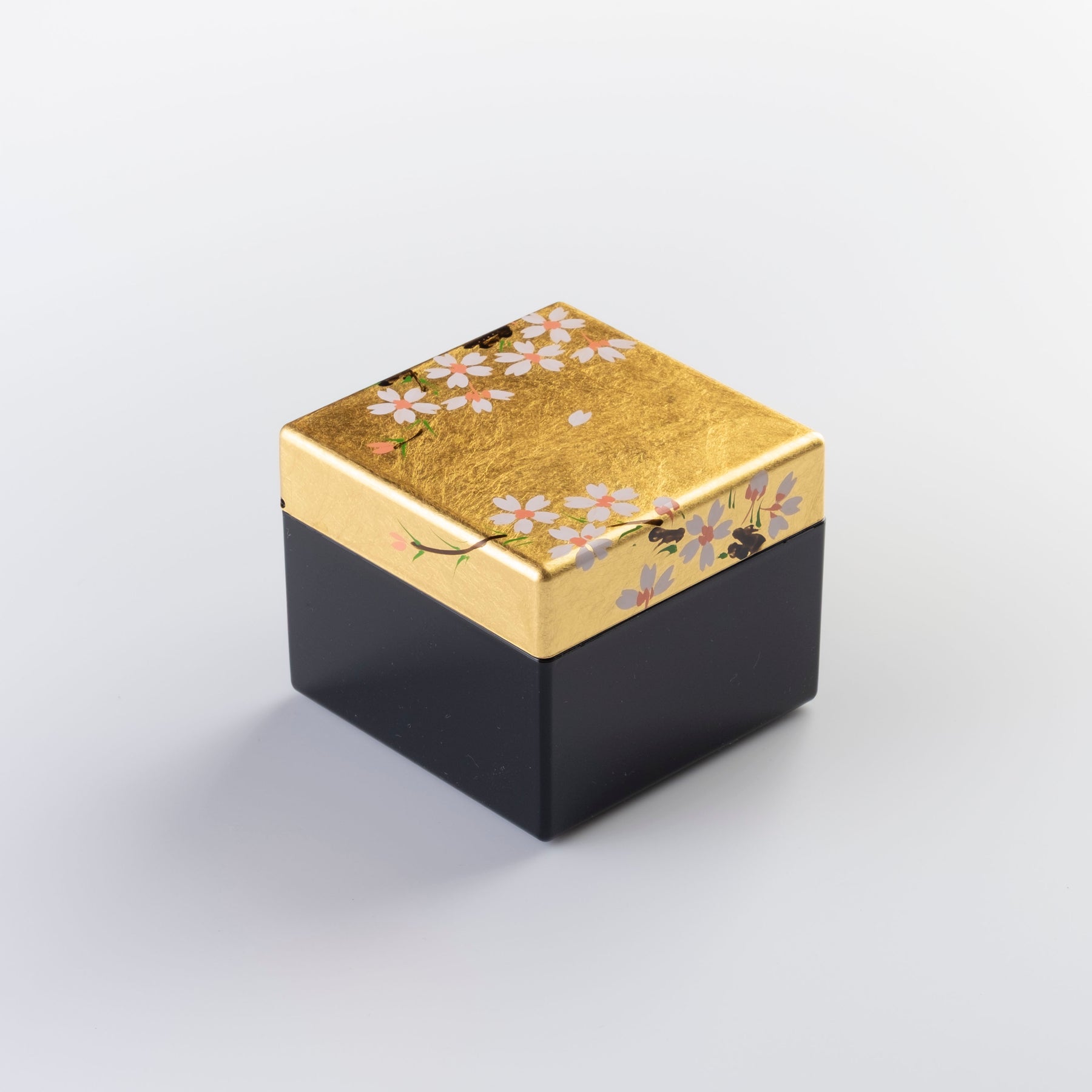 箔座 鏡付き金箔小箱「花小箱」箔押し職人の手仕事｜By Emotion