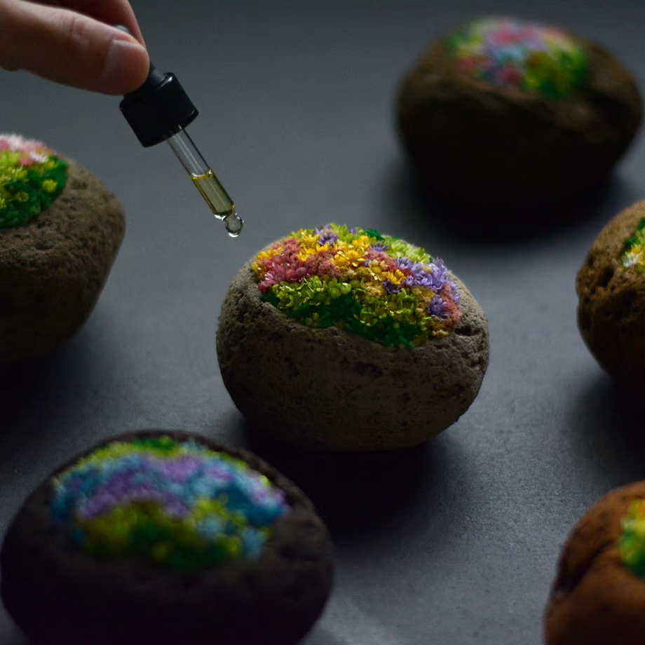 【コレクターズアイテム】雨花石 雨 「景色風」花と石と香りの小さなお庭 – By Emotion