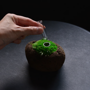 一輪挿し「時山　浮石（小）」<br>こちらは別売りとなります<br>グリーンの部分はプリザーブドフラワーの葉や苔で２〜３年変わらぬ緑を保てます