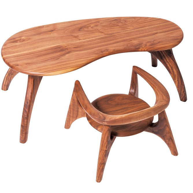 KOMA Baby Table（ウォルナット）｜角のない木製キッズローテーブル