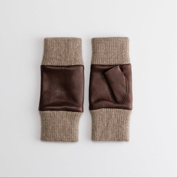 カラー：TAN<br>素材：羊革 / カシミヤ<br>サイズ：21cm<br>日本製