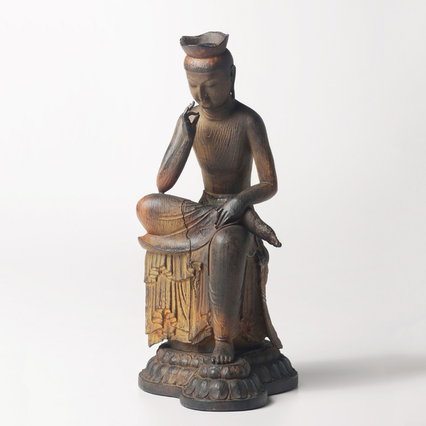 イスム　金銅弥勒　廃盤品 MORITA イスム 弥勒菩薩 広隆寺の国宝・半跏思惟像を再現｜By Emotion