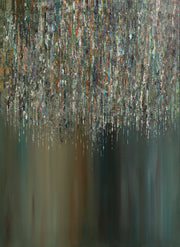 「Rain -forest-」<br>
幅727×高さ1000×奥行20mm（P40）<br>
制作年：2022年<br>
Acrylic color, mixed media on canvas<br>
額装はありません。