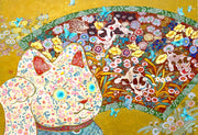 「recollection」<br>
M12（606×410mm額装）<br>
制作年：2025年<br>
雲肌麻紙に岩絵具