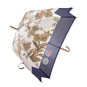 【一点限り】MEDAA,　日傘（花と孔雀柄）　