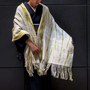 奥順×suzusan シルクストール 結城紬と有松鳴海絞りの老舗がコラボ
